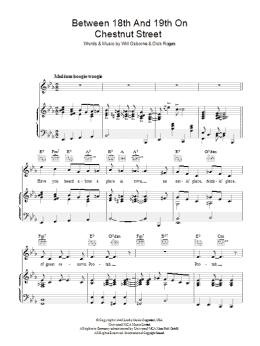 page one of Between 18th And 19th On Chestnut Street (Piano, Vocal & Guitar Chords)