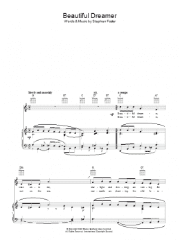 page one of Beautiful Dreamer (Piano, Vocal & Guitar Chords)