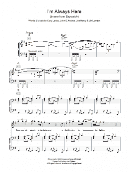 page one of I'm Always Here (theme from Baywatch) (Piano, Vocal & Guitar Chords)