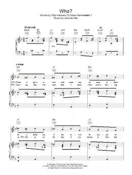 page one of Who? (Piano, Vocal & Guitar Chords)