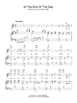 page one of At The End Of The Day (Piano, Vocal & Guitar Chords)