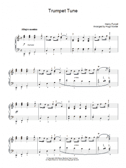 page one of Trumpet Tune (Piano Solo)