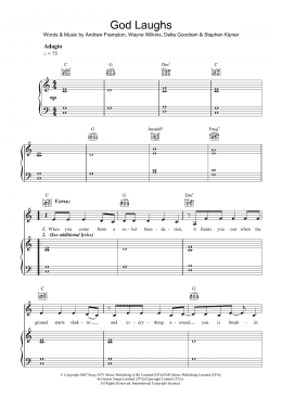 page one of God Laughs (Piano, Vocal & Guitar Chords)