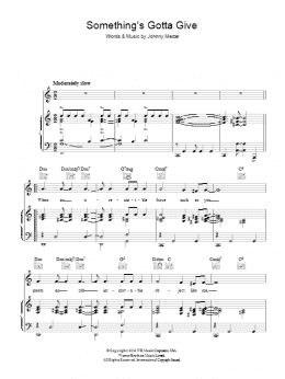 page one of Something's Gotta Give (Piano, Vocal & Guitar Chords)