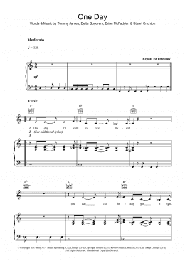 page one of One Day (Piano, Vocal & Guitar Chords)