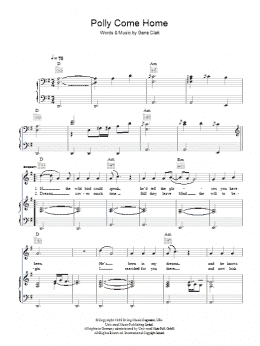 page one of Polly Come Home (Piano, Vocal & Guitar Chords)