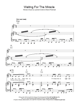 page one of Waiting For The Miracle (Piano, Vocal & Guitar Chords)