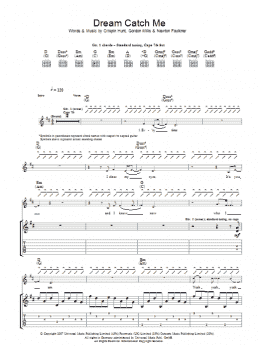 page one of Dream Catch Me (Guitar Tab)