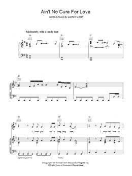 page one of Ain't No Cure For Love (Piano, Vocal & Guitar Chords)
