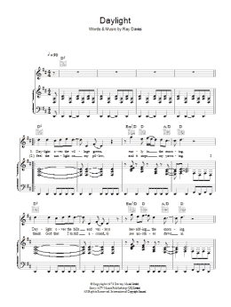 page one of Daylight (Piano, Vocal & Guitar Chords)
