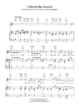page one of I Wanna Be Around (Piano, Vocal & Guitar Chords)