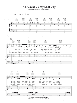page one of This Could Be My Last Day (Piano, Vocal & Guitar Chords)