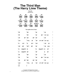 page one of The Third Man (The Harry Lime Theme) (Guitar Chords/Lyrics)