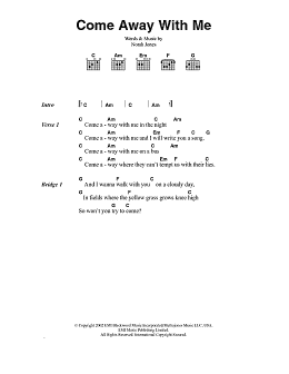 page one of Come Away With Me (Guitar Chords/Lyrics)