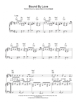 page one of Bound By Love (Piano, Vocal & Guitar Chords)