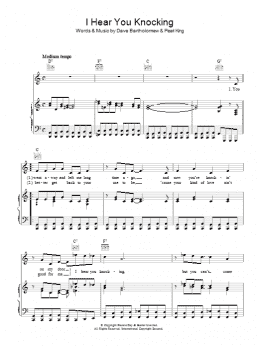 page one of I Hear You Knocking (Piano, Vocal & Guitar Chords)