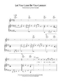 page one of Let Your Loss Be Your Lesson (Piano, Vocal & Guitar Chords)