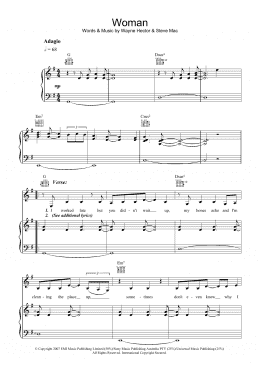 page one of Woman (Piano, Vocal & Guitar Chords)