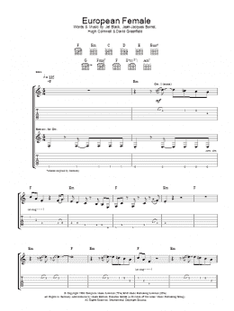 page one of European Female (Guitar Tab)