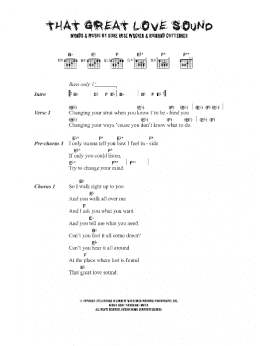 page one of That Great Love Sound (Guitar Chords/Lyrics)