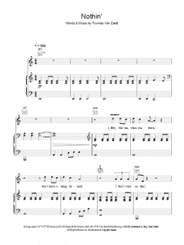 page one of Nothin' (Piano, Vocal & Guitar Chords)