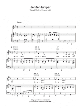 page one of Jennifer Juniper (Piano, Vocal & Guitar Chords)