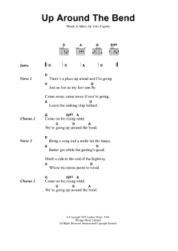 page one of Up Around The Bend (Guitar Chords/Lyrics)