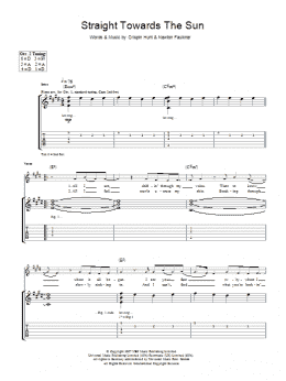 page one of Straight Towards The Sun (Guitar Tab)