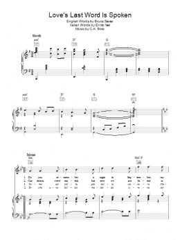 page one of Love's Last Word Is Spoken (Piano, Vocal & Guitar Chords)