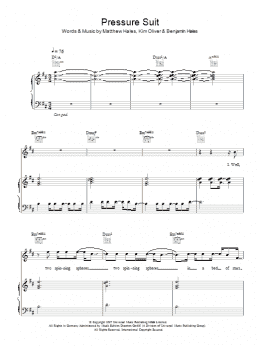 page one of Pressure Suit (Piano, Vocal & Guitar Chords)