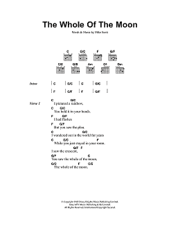 page one of The Whole Of The Moon (Guitar Chords/Lyrics)