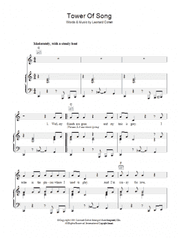 page one of Tower Of Song (Piano, Vocal & Guitar Chords)