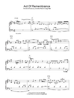 page one of Act Of Remembrance (Piano, Vocal & Guitar Chords)