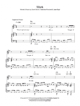 page one of Work (Piano, Vocal & Guitar Chords)