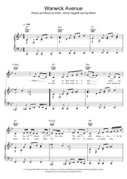 page one of Warwick Avenue (Piano, Vocal & Guitar Chords)