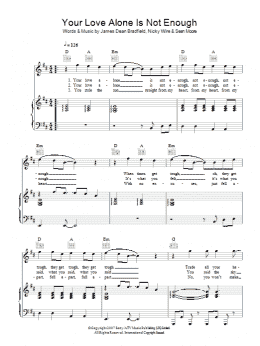 page one of Your Love Alone Is Not Enough (Piano, Vocal & Guitar Chords)
