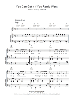 page one of You Can Get It If You Really Want (Piano, Vocal & Guitar Chords)