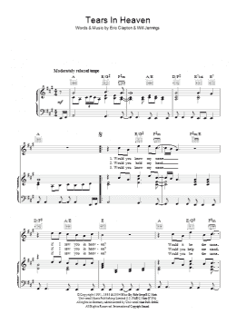 page one of Tears In Heaven (Piano, Vocal & Guitar Chords (Right-Hand Melody))