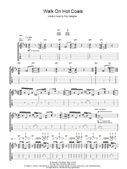 page one of Walk On Hot Coals (Guitar Tab)