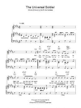 page one of The Universal Soldier (Piano, Vocal & Guitar Chords)