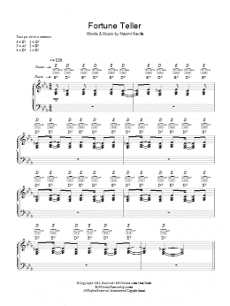 page one of Fortune Teller (Piano, Vocal & Guitar Chords)