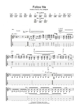 page one of Follow Me (Guitar Tab)