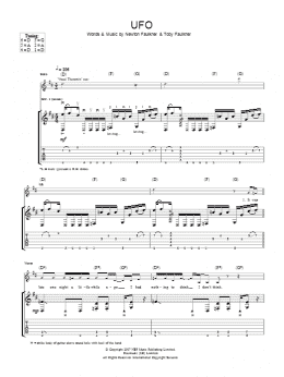 page one of U.F.O. (Guitar Tab)