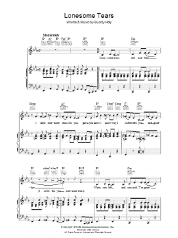 page one of Lonesome Tears (Piano, Vocal & Guitar Chords)