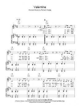 page one of Valentine (Piano, Vocal & Guitar Chords)