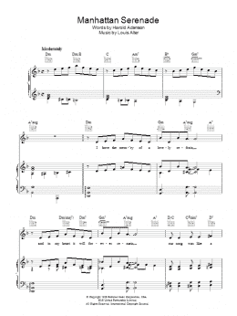 page one of Manhattan Serenade (Piano, Vocal & Guitar Chords)