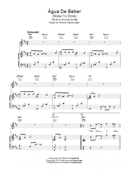 page one of Agua De Beber (Drinking Water) (Piano, Vocal & Guitar Chords)