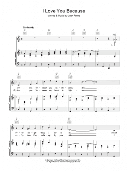 page one of I Love You Because (Piano, Vocal & Guitar Chords)