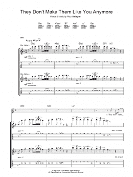 page one of They Don't Make Them Like You Anymore (Guitar Tab)