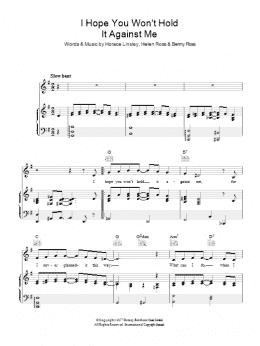 page one of I Hope You Won't Hold It Against Me (Piano, Vocal & Guitar Chords)